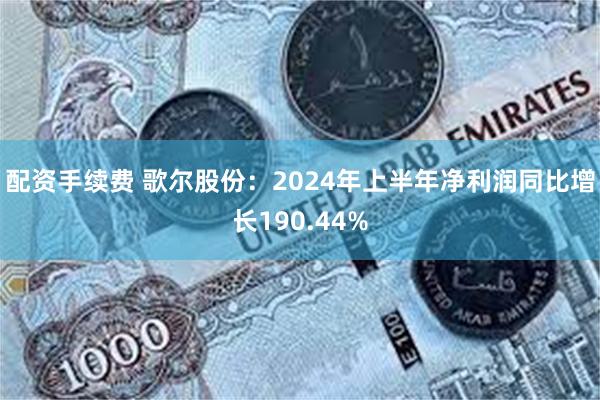 配资手续费 歌尔股份：2024年上半年净利润同比增长190.44%