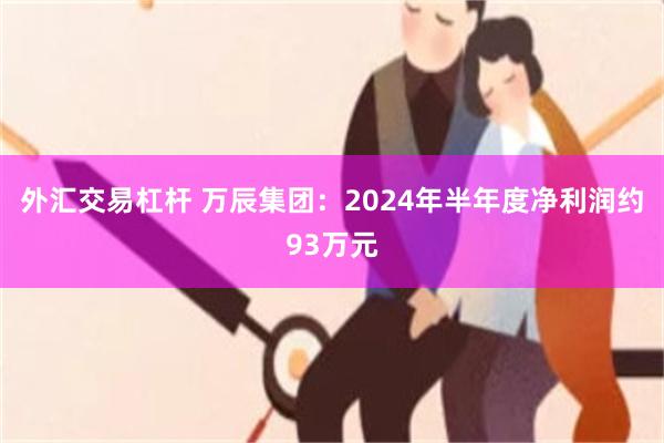 外汇交易杠杆 万辰集团：2024年半年度净利润约93万元