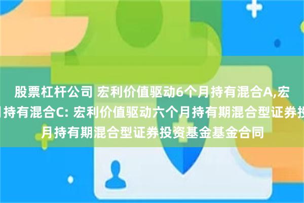 股票杠杆公司 宏利价值驱动6个月持有混合A,宏利价值驱动6个月持有混合C: 宏利价值驱动六个月持有期混合型证券投资基金基金合同