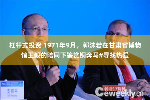 杠杆式投资 1971年9月，郭沫若在甘肃省博物馆王毅的陪同下鉴赏铜奔马#寻找热爱