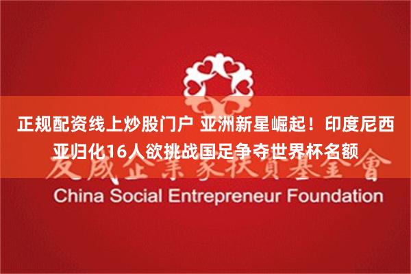 正规配资线上炒股门户 亚洲新星崛起！印度尼西亚归化16人欲挑战国足争夺世界杯名额