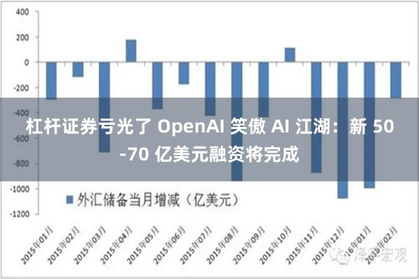 杠杆证券亏光了 OpenAI 笑傲 AI 江湖：新 50-70 亿美元融资将完成