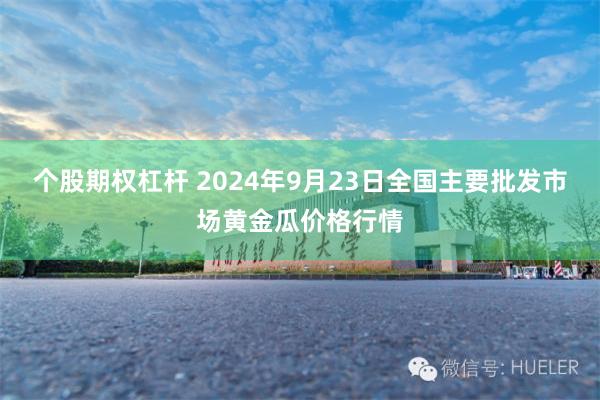 个股期权杠杆 2024年9月23日全国主要批发市场黄金瓜价格行情