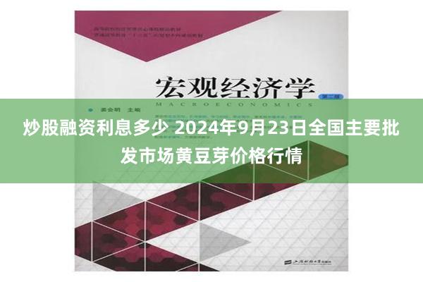 炒股融资利息多少 2024年9月23日全国主要批发市场黄豆芽价格行情