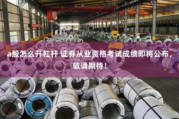 a股怎么开杠杆 证券从业资格考试成绩即将公布，敬请期待！