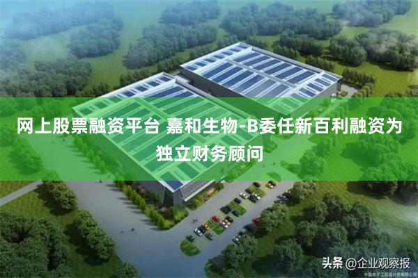 网上股票融资平台 嘉和生物-B委任新百利融资为独立财务顾问