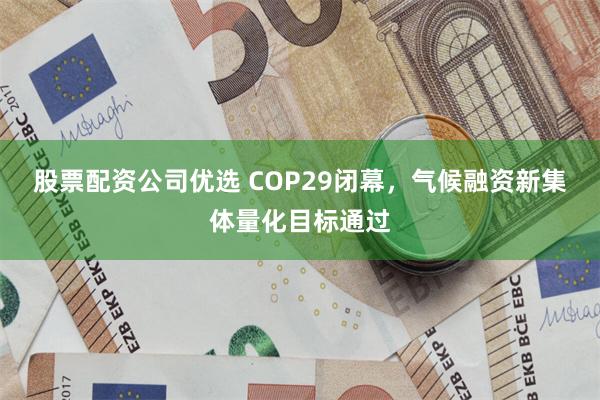 股票配资公司优选 COP29闭幕，气候融资新集体量化目标通过