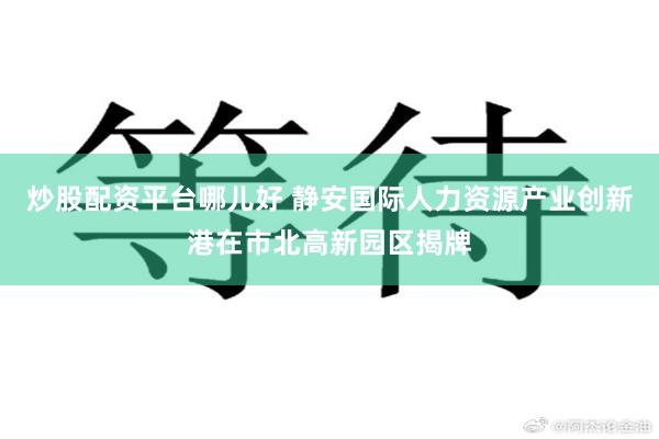 炒股配资平台哪儿好 静安国际人力资源产业创新港在市北高新园区揭牌