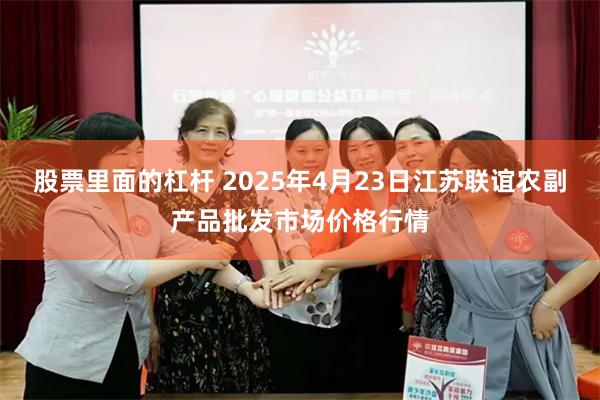 股票里面的杠杆 2025年4月23日江苏联谊农副产品批发市场价格行情