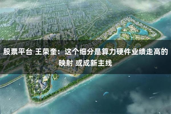 股票平台 王荣奎:这个细分是算力硬件业绩走高的映射 或成新主线