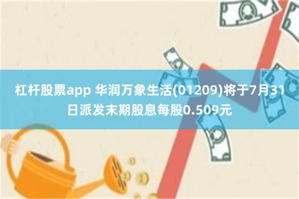 杠杆股票app 华润万象生活(01209)将于7月31日派发末期股息每股0.509元