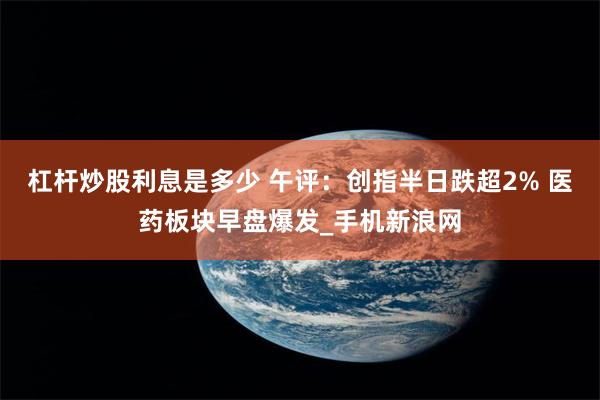 杠杆炒股利息是多少 午评：创指半日跌超2% 医药板块早盘爆发_手机新浪网