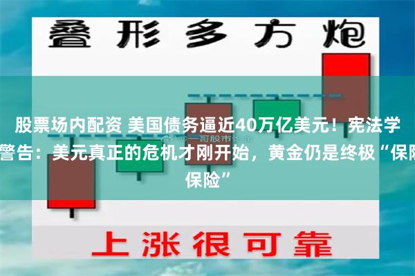 股票场内配资 美国债务逼近40万亿美元!宪法学者警告:美元真正的危机才刚开始,黄金仍是终极“保险”