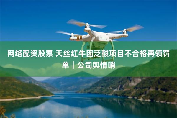 网络配资股票 天丝红牛因泛酸项目不合格再领罚单｜公司舆情哨