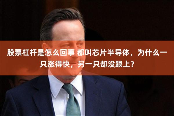 股票杠杆是怎么回事 都叫芯片半导体，为什么一只涨得快，另一只却没跟上？