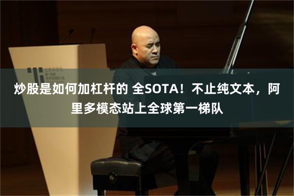 炒股是如何加杠杆的 全SOTA！不止纯文本，阿里多模态站上全球第一梯队