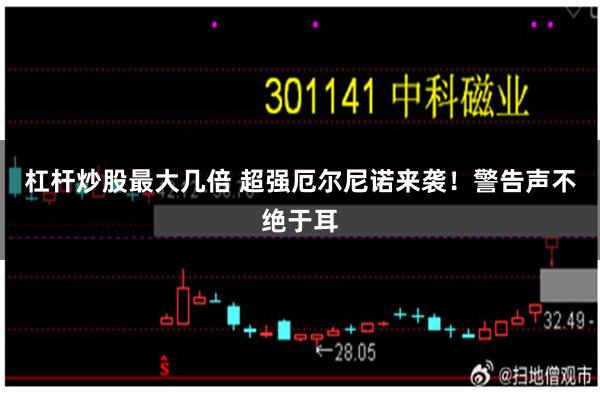 杠杆炒股最大几倍 超强厄尔尼诺来袭！警告声不绝于耳