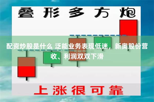 配资炒股是什么 泛能业务表现低迷,新奥股份营收、利润双双下滑