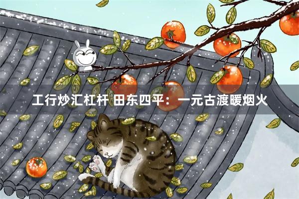 工行炒汇杠杆 田东四平：一元古渡暖烟火
