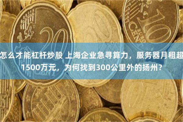 怎么才能杠杆炒股 上海企业急寻算力,服务器月租超1500万元,为何找到300公里外的扬州?